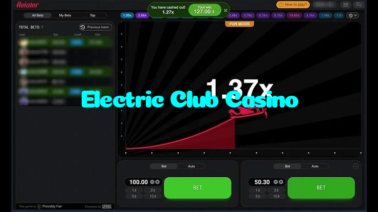 available types of Electric Club Casino bet including pre-match live express and system bets